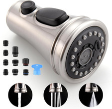 Kitchen Faucet Spray Head Replacement - Pull Down Faucet Sprayer Head with 15 Ad