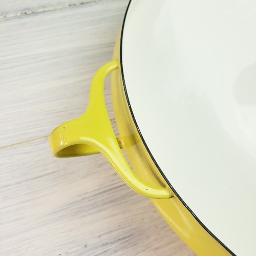 Dansk Designs Kobenstyle Enamelware Paella Pan 13” Large Yellow IHQ Denmark - Imagen 3 de 10