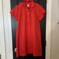 J Crew Collar Shirt Dress Cotton Small NWOT