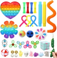 Fidget Simple Pack, 35pcs Toys Set with Popping Sensory... 