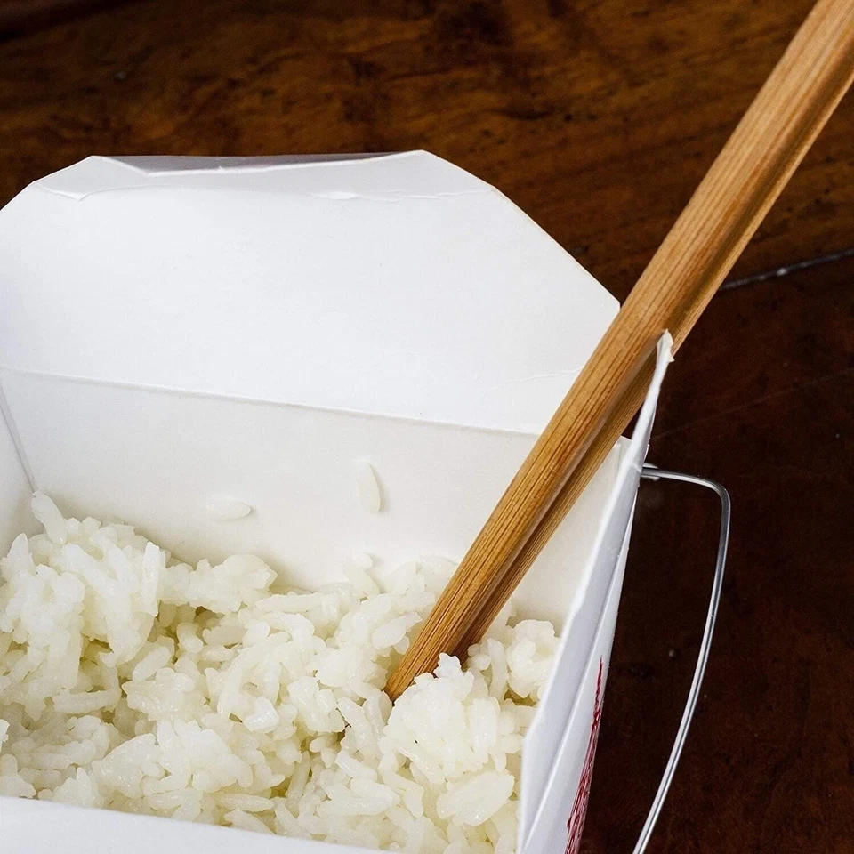 Chef Craft 9.5" Long Reusable Natural Bamboo Chopsticks Set - 4 Pair - Image 3 of 4