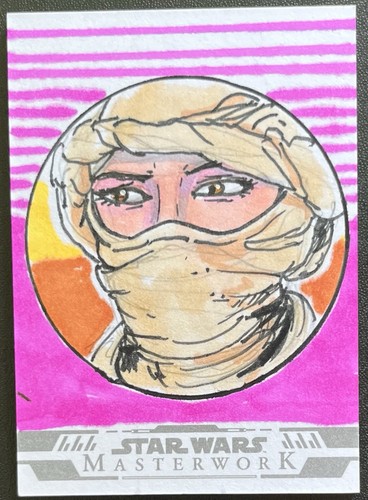 2024 Topps Star Wars Masterwork REY Sketch By Mike La Peruta - Picture 3 of 4
