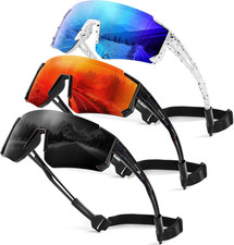 3 Pack Kids Polarized Sunglasses - Youth Baseball Sunglasses for Boys Girls Age