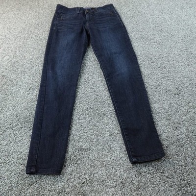 Democracy Jeans Womens 6 Blue Denim Pants Ab Solution Mid Rise Skinny Stretch