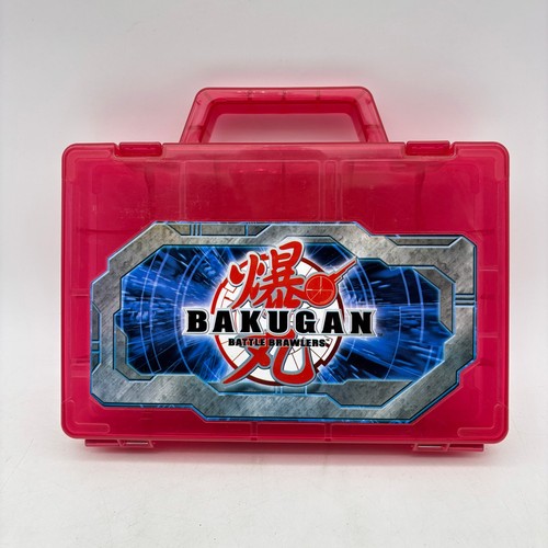 Bakugan Red Hard Case Battle Brawlers Figure 24 Compartment Storage Organizer