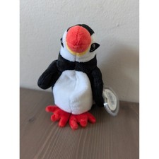 Ty Beanie Babies Puffer the Puffin Black White Bird Plush Kids Toy Collectible