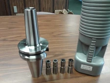 Slim Fit Collet Chuck BT50-DC12 150mm/6" projection & 4 Collets #BT50-DC12