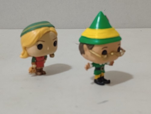 Lot 2x Funko Pop! Movies: Elf - Jovie #485 & Pape Elf #486 2" Figure LOOSE OOB - Picture 4 of 4
