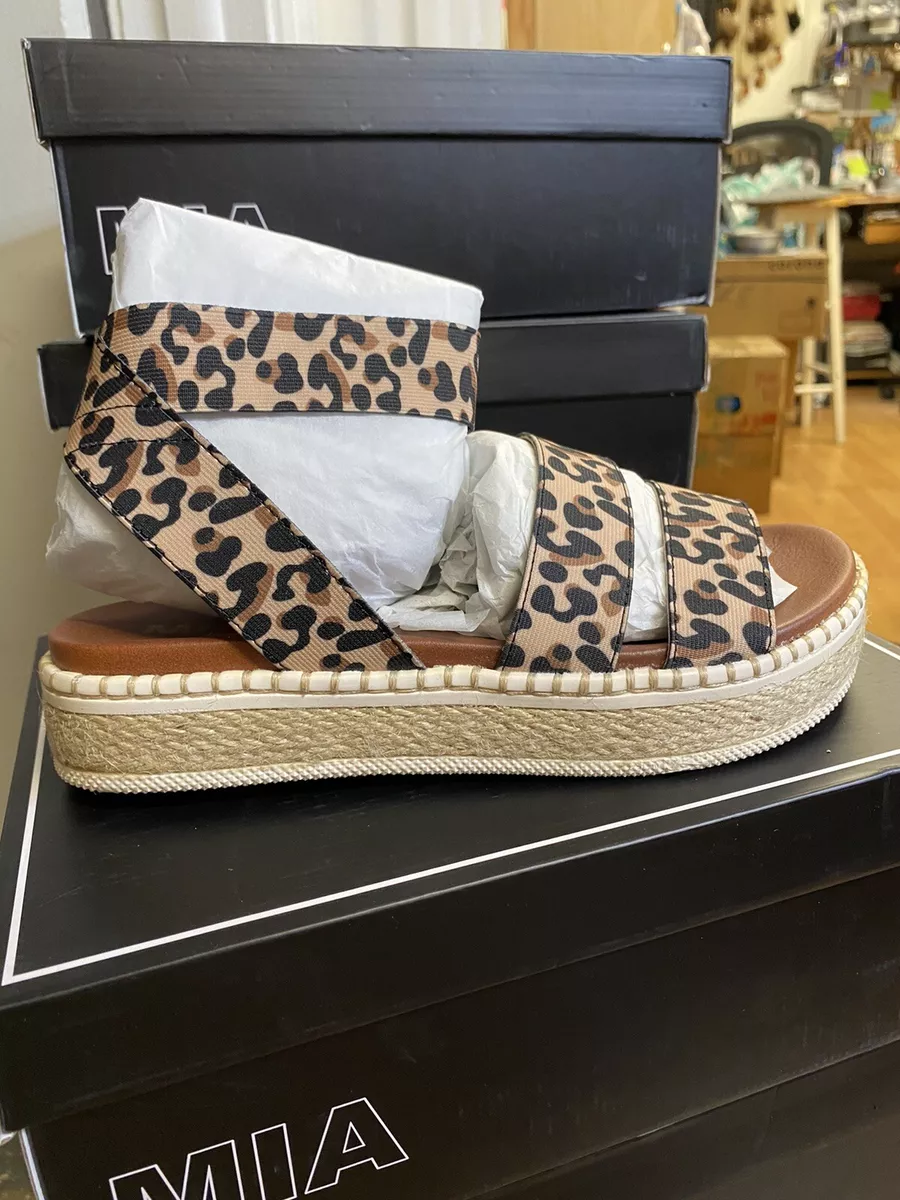 MIA Sandals Summer Dany Ankle Strap platform Dress Beach Animal