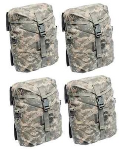Lot of 4 USGI MOLLE II ACU MILITARY SURPLUS SUSTAINMENT POUCH **FREE SHIPPING GC
