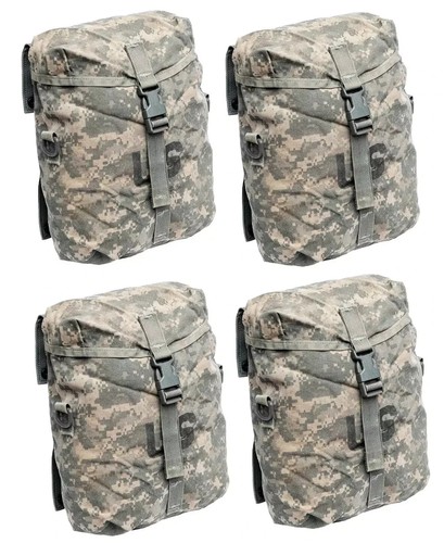 Lot of 4 USGI MOLLE II ACU MILITARY SURPLUS SUSTAINMENT POUCH **FREE SHIPPING GC