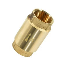 1-1/4 Inch Check Valve Brass In-Line Check Valve Female Pipe Thread for Pumps