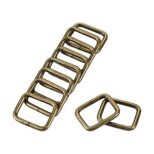 Rectangle Anneau Boucles 25x20mm pour Sacs Ceintures Bricolage Bronzé 20Pcs