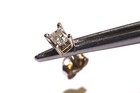 14k white gold .30ct SI3 H princess diamond stud earrings ladies gents — photo 10