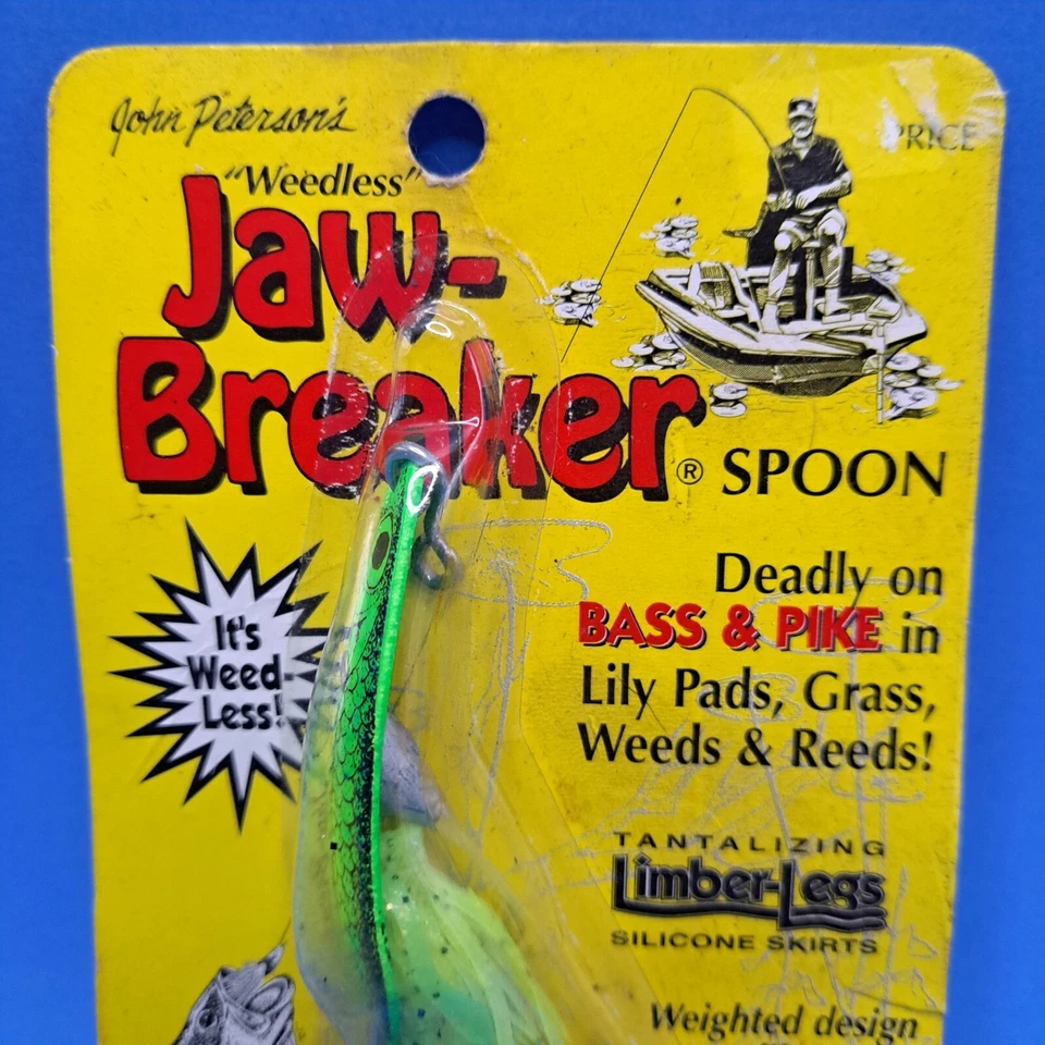 Northland Jaw-Breaker Spoon Lure 1/2 oz VTG Weedless Topwater Bass Pike EUA NOS - Imagem 2 de 4