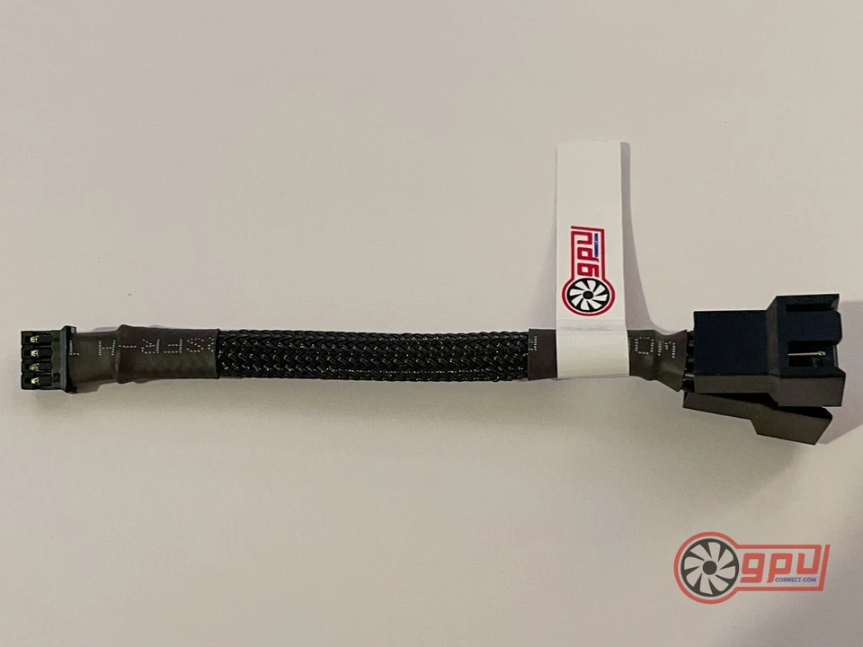 GPU Fan Splitter - mini 4-Pin to 2x PWM Adapter Cable GPU - Braided Black PH2.0 - Image 2 of 4