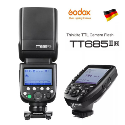 Godox TT685IIN TT685II-N 2.4G TTL HSS Blitz + Xpro-N Auslöser für Nikon Kamera