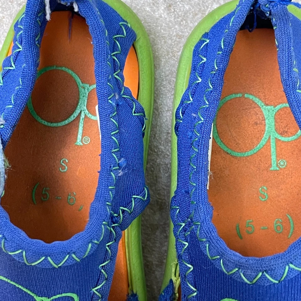 OP Ocean Pacific Niños Pequeños Zapatos Acuáticos Sandalia Deportiva Azul Verde Talla 5-6 Foto 4 de 4