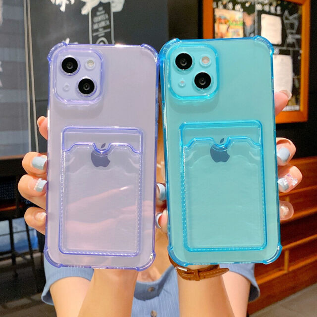 For iPhone 14 13 12 Pro Max 11 X XR 8 7 Card Holder Bumper Shockproof Case Cover IV10533
