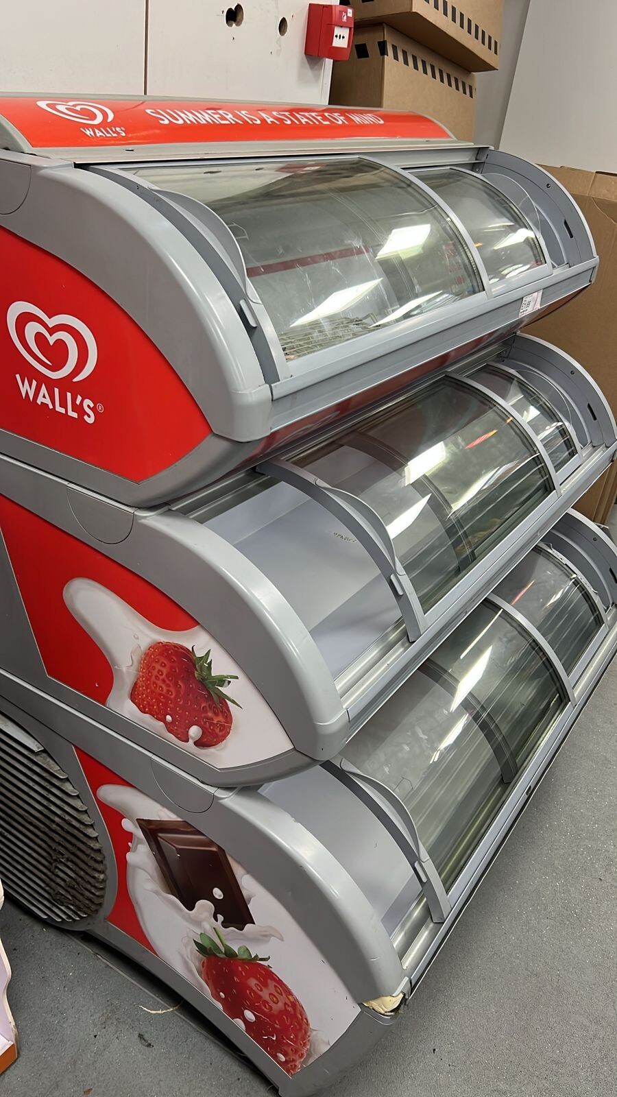 Used Ice cream display freezer eBay