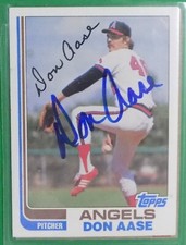 Don Aase California Angels 1982 Autographed Card