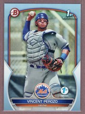 2023 Bowman 1st Edition Sky Blue #102 Vincent Perozo (Mets)(1st)