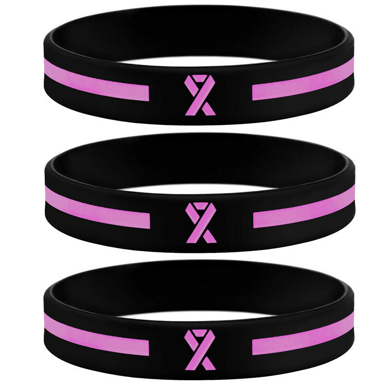 Breast Cancer Awareness Rubber Bracelets Breast Cancer Awareness