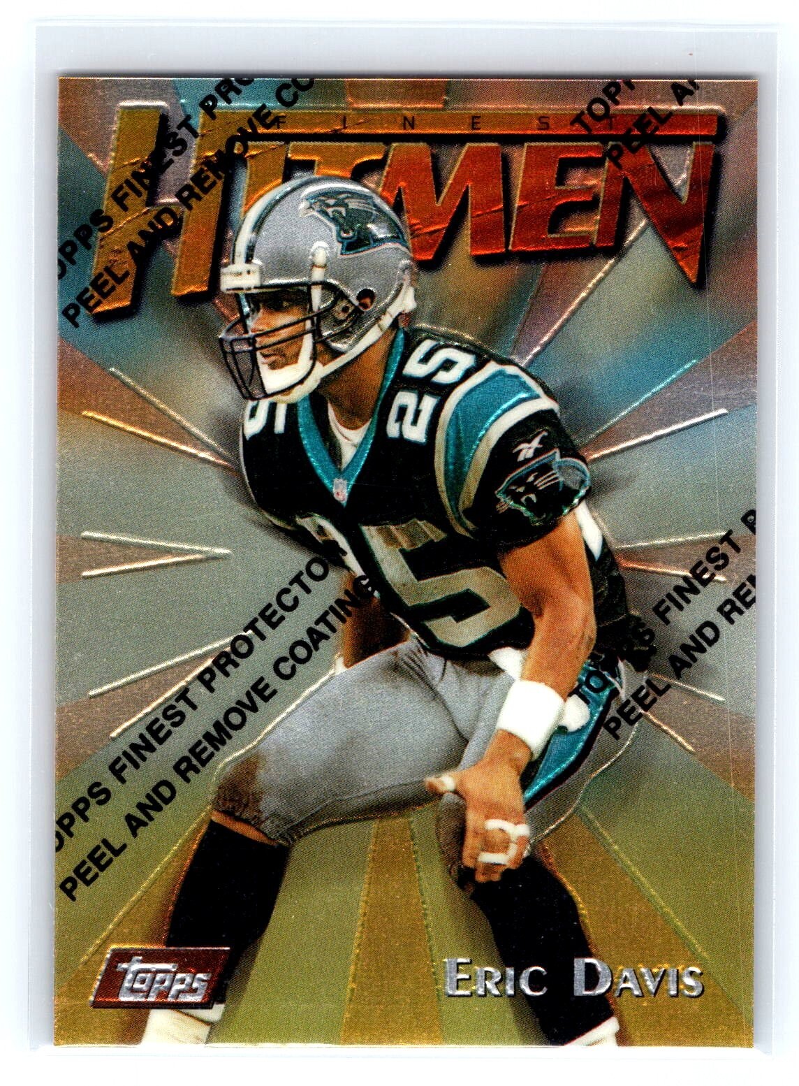1997 Topps Finest Hitmen W/ Coating #33 Eric Davis Carolina Panthers