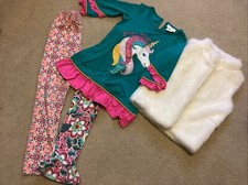 girls 7/8 lot 4 Vest Top Leggings Emma Rose Carter  s Tunic Unicorn Glitter Furry