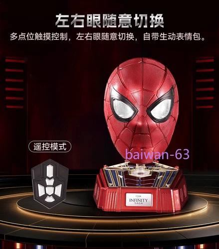 Casco de araña de hierro Killerbody máscara de Spiderman 1:1 luz LED ojos parpadeantes juegos con disfraces - Imagen 15 de 23