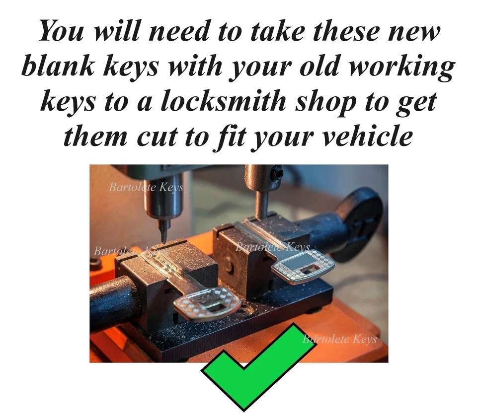 2 Replacement Car Key Fits Ford Bronco Crown Victoria F150 F250 F350 F100 Ranger — 第 2/4 张图片