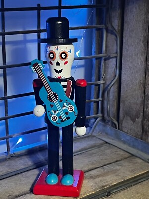 HALLOWEEN Day of the Dead NUTCRACKER~8.5 Wooden~Man*Skeleton~Dia  De Los Muertos