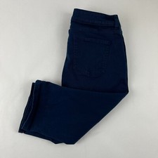 Chaps Dress Pants Womens Size 6 Cropped Blue Flat Front