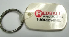 Vtg Redball Products Key Chain Fob Ring Collectible Advertising Novelty Souvenir