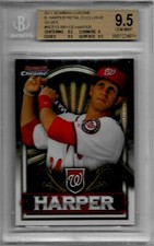 BRYCE HARPER 2011 BOWMAN CHROME RETAIL SILVER BGS 9.5 GEM MINT PROSPECT ROOKIE !