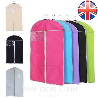 VDL SIZES ZIP UP SUIT DRESS COAT GARMENT BAG HANGING Breathable COVER  STORAGE UK