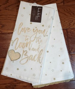 Nicole Miller Kitchen Towels Set/2 Love You To The Moon ...