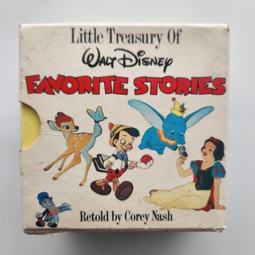 Little Treasury of Walt Disney histoires préférées 6 livres rétro 1986 maison aléatoire - Photo 1/8
