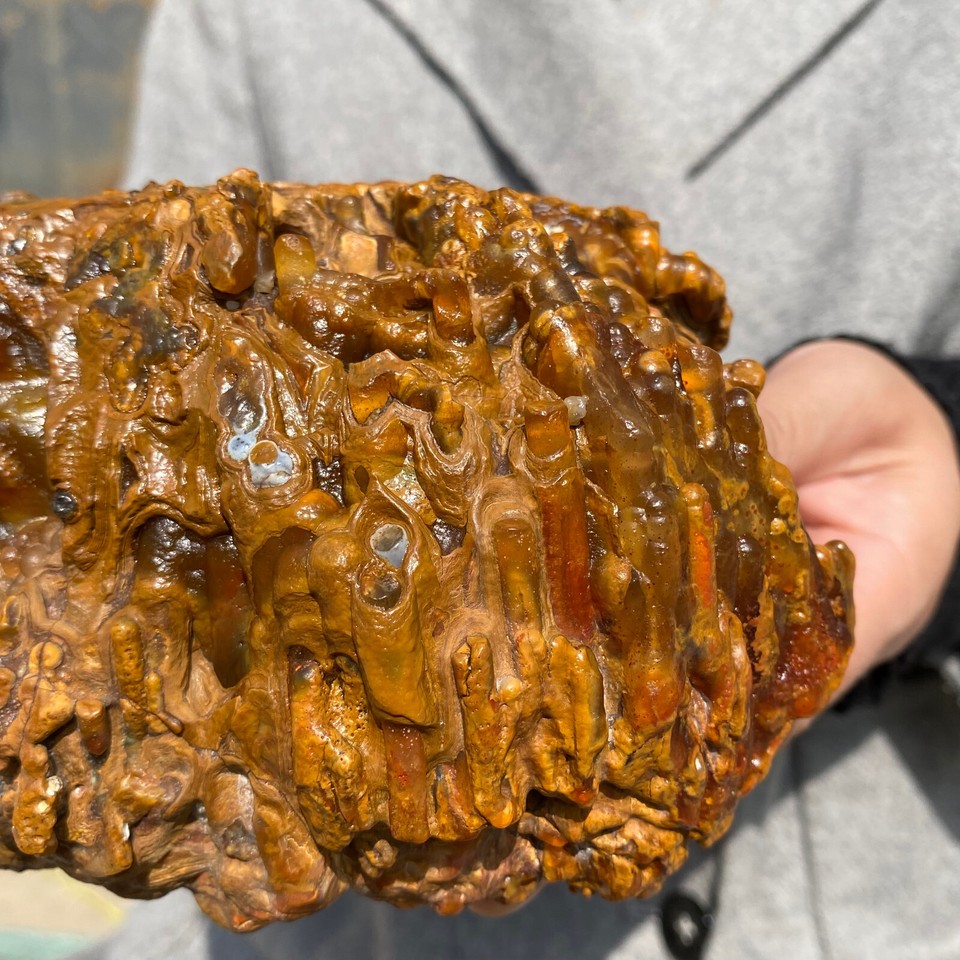 2.3kg Cool ! Symbol Agate Eye Tubular Agate crystal quartz Collection ...