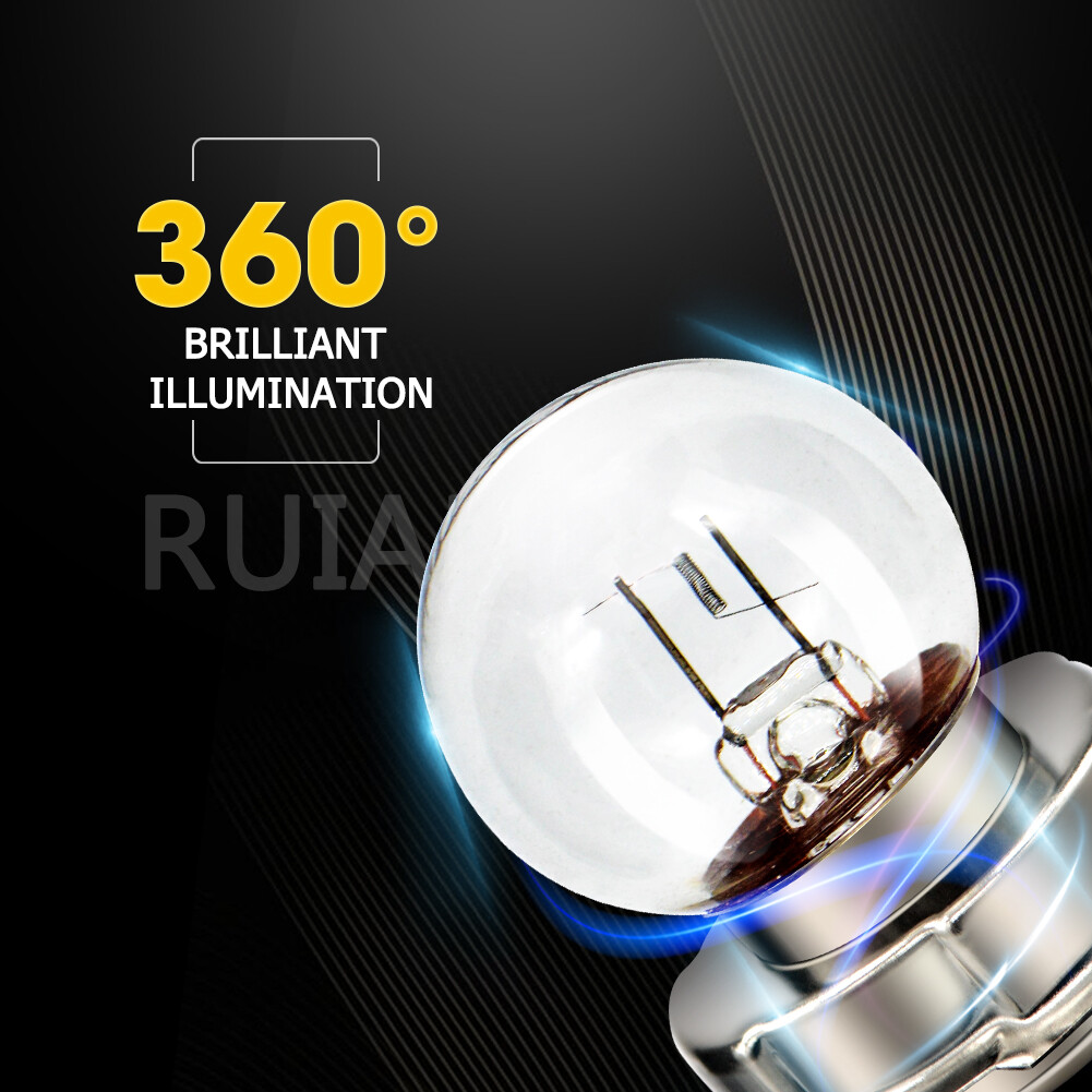2 Ampoules LED Phare Moto P26S 12V 15W Blanc 600LM - Pour Feu Avant Scooter/Vélo