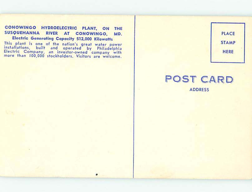 Chrome POWER PLANT Conowingo Oakwood & Colora & Rising Sun Maryland