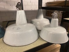GRAU Emaillelampe Industrielampe Loft Lampe Ø 41 Emaille Alt Echt