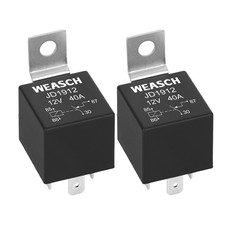 2 Pack JD1912 Car Relay, 12V 40A, 4 Pins SPST, Automotive Switches and Starters,