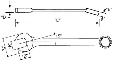 Wright 11-17MM, Combination Wrench WRIGHTGRIP 2.0 12 Point Metric Satin-17mm