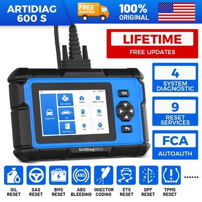 Just Released! TOPDON AD600S Free Updates Vehicle Code Reader SAS BMS ABS TPMS  