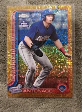 SAM ANTONACCI 2025 TOPPS PRO DEBUT CHROME GOLD MINI DIAMOND /50 Q4450