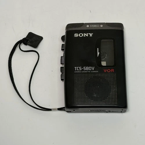 Vintage Sony TCS-580V Stereo Cassette Recorder VOR Walkman Voice Activated Tape