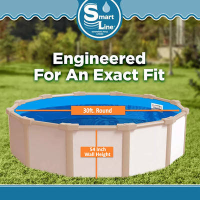 SmartLine 30' x 54  Round Unibead 20 Gauge Swimming Pool Liner - Choose Pattern