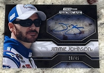 2010 Press Pass Showcase Elite Exhibit Ink Jimmie Johnson 26/45 Auto Autograph