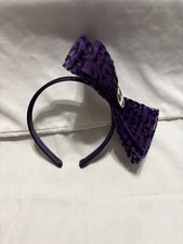 Disney Nightmare Before Christmas Purple Black Jack Skellington Headband Bow